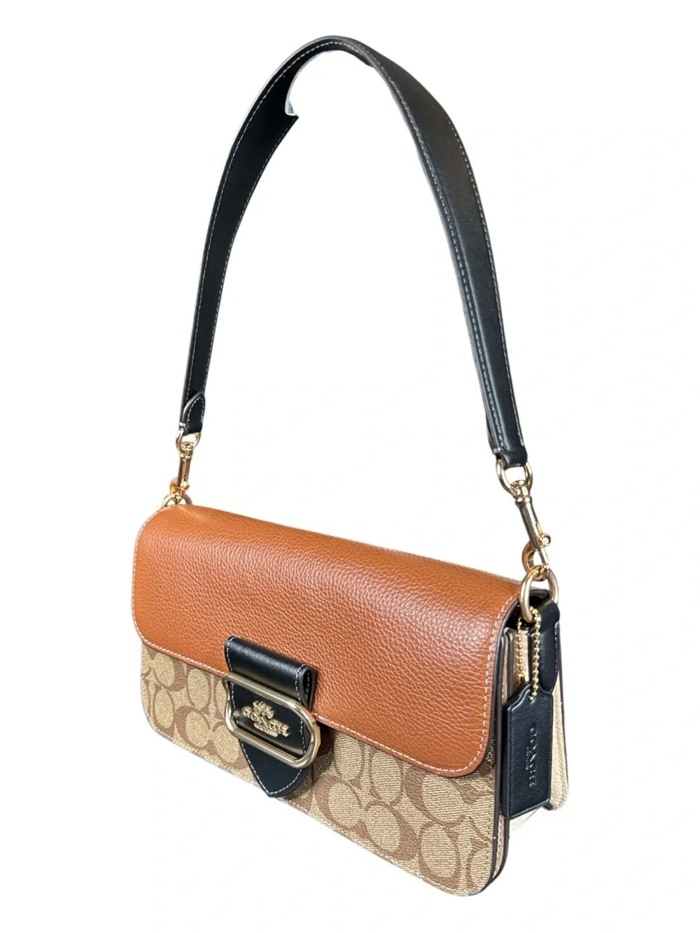 COACH Morgan Shoulder Bag in Colorblock Signature Canvas